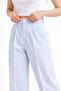 Wide Leg High Waist Palazzo Flowy Fabric Wide Leg Pants - 2