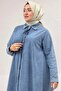 68023 Plus Size Mevlana Cut Lyocell Denim Shirt - Snow Wash Ice Blue - 5