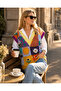 El Örgüsü Patchwork Renkli Süveter - 3