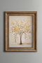 White Flowering Tree - Vintage Patterned Painting - Thick Model