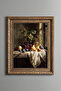 Fruit Still Life in Window Light - Vintage Patterned Painting - Thick Model
