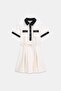 White Polo Collar Women's Dress - 6