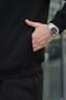 Black Hooded Zipper Detailed Men's Tracksuit Set E7367 - 3