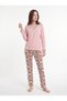 Women's Long Sleeved Viscose Pajama Set - 3