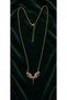 Gold Color Zircon Stone Dorika Chain Angel Wing Steel Necklace - Does Not Tarnish - 45cm - 4