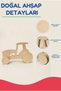 Wooden Tractor Toy Natural Handmade Paintable Educational Toy + 6-Piece Paint Set Gift - 4
