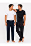 Men's 2-Pack Cotton Printed Comfortable Fit Pocketless Pajama Bottoms - 2