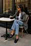 Flora Black Patent Leather Women's Daily Comfortable Stylish Moccasin Loafer Shoes with Almond Toe - 6