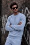 John Men's Two-Drawstring Plain Color Casual Crew Neck Sweatshirt