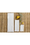 Brano White 100% Cotton 3-Piece Towel Set - 3