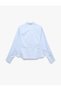 Comfortable Fit Buttoned Cotton Long Sleeve Classic Collar Poplin Striped Shirt - 7
