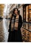 Cambridge |   Women's Winter Shawl Scarf 50X190 cm |   Oversize Plaid Patterned Thick Soft Tassel Shoulder Shawl - 4