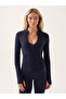 Motion Zippered Jacket Navy Blue - 2