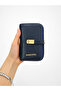 Women's Gold Detailed, Stylish and Convenient Multi-Compartment Wallet in Navy Blue - 2