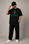Saudi Arabia National Day Men's T-Shirt Hat Set 2-Piece Set 100% Cotton Black Oversize Printed Short Sleeve - 4