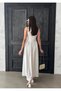 Ecru Thick Strap Square Neckline Waist Detailed Dress - 2Y4815 - 4