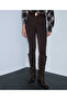 Kumaş mix skinny pantolon - 6