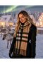 Cambridge |   Women's Winter Shawl Scarf 50X190 cm |   Oversize Plaid Patterned Thick Soft Tassel Shoulder Shawl - 3