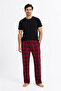 Men's 2-Pack Cotton Plaid Pattern Relaxed Fit Pants with Pockets Pajama Bottoms - 3