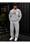 Men's Entle Nature Typography Printed Crew Neck Regular Fit Men's Tracksuit Set / Straight Leg Bottom