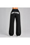 Regular Women's Black Wide Leg Oversize Sweatpants - 4
