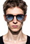 Cory Leopard Blue Gradient Men's Sunglasses