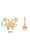Wooden Crab Toy Natural Handmade Paintable Educational Toy + 6-Piece Paint Set Gift - 5
