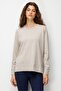 Women's Crew Neck Pullover with Slits and Side Buttons B.Melange - 3