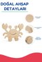 Wooden Crab Toy Natural Handmade Paintable Educational Toy + 6-Piece Paint Set Gift - 4