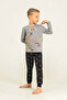 Boy's Pajama Set, 100% Cotton Combed Single Jersey, Round Neck, Wildlife Printed - 4