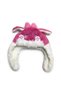 1-3 Year Old Girl's Plush Fleece Lined Winter Beanie with Figure and Tie-Down Feature at the Neck - 3