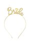 Gold-Colored Stone'Bride' Bridal Crown - with Handwritten Font (K0) - 3