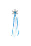 Snowflake Blue Heart Stoned Satin Ribbon Frozen Elsa Scepter Stick 34 cm (K0) - 2