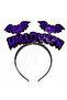 Halloween Halloween Written Bat Swinging Crown Purple