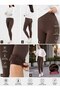 Women's Fleece Lined Winter High Waist Scuba Diving Fabric Flexible Casual Sports Leggings - 5