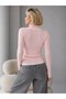 High Neck Half Zipper Contrast Stripe Detailed Ribbed Slim Fit Long Sleeve Knitwear Blouse Aw26Kz00050 - 2