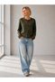 China Button Detailed Crew Neck Textured Long Sleeve Soft Knitwear Cardigan Aw26Hi0028 - 3