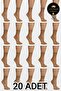 Pack of 20 Skin Color (57) 20 Den Thin Women's Socks & Special Design Sleep Band as a Gift