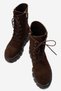 Harinel Women's Genuine Leather Boots Brown Suede - 4