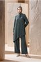 Asymmetric Cut Tie-Detail Tunic Wide-Leg Pants Double Set Emerald 26Ka610 - 4