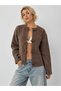 China Button Detailed Crew Neck Textured Long Sleeve Soft Knitwear Cardigan Aw26Hi0028 - 4