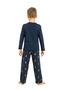 Boy's Navy Blue Long Sleeve Pajama Set 3833-3 - 3