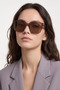 Women brown square sunglasses