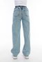 Girl's Full Waist Elastic Wide Leg Comfortable Daily Denim Jeans - 5
