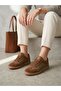 2609922K Women's Genuine Leather Suede Patterned Sneaker Shoes - 3