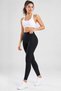 Women's Fleece Lined Winter High Waist Scuba Diving Fabric Flexible Casual Sports Leggings - 4