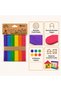 Italo Colored Wooden Craft Sticks, 6 Colors, 15 × 1.8 cm, 50 Pieces, - 5