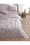 Denise Double Coco Crep 100% Cotton Printed Bed Sheet and Duvet Cover Set - Powder - 4