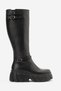 Hanivell Women's Genuine Leather Thick Soled Boots Black - 2