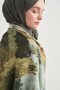 Verona Pattern Norena Wool Shoulder Shawl Green - 3